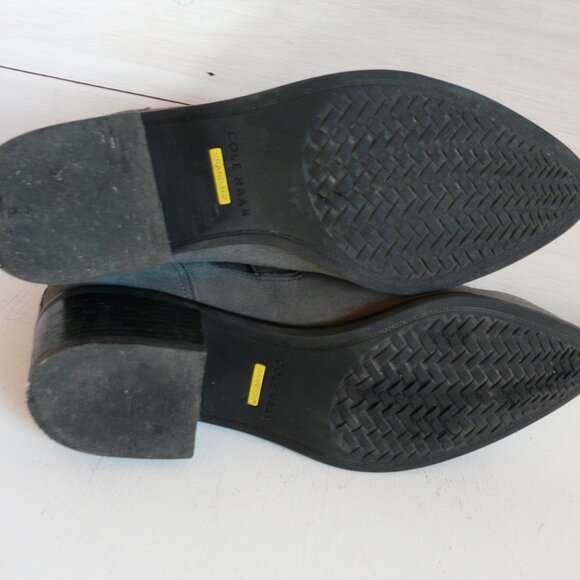 Ladies Cole Haan Grand OS Zip Boots 7 B Gray Suede Ankle Boots - Picture 9 of 13